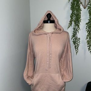 Lightweight Blush Hooded Sweater